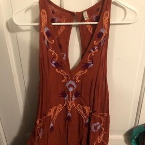 FREE PEOPLE AIDIA EMBROIDERED SLIP